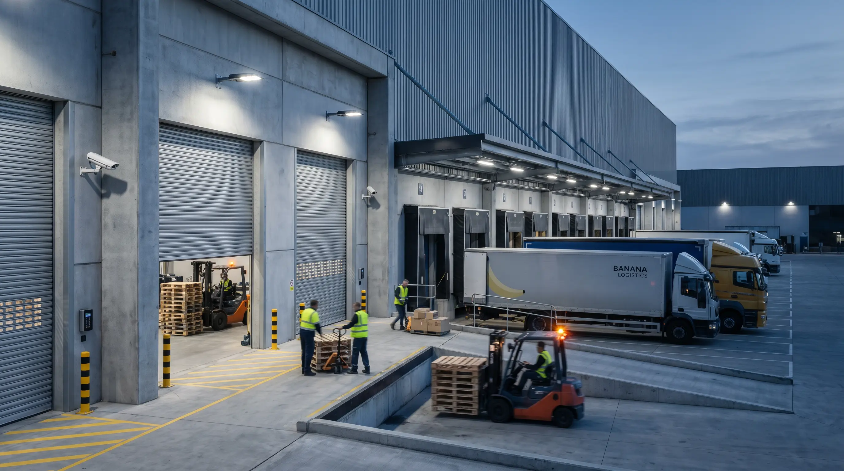 Warehouse dock zone deployment scene